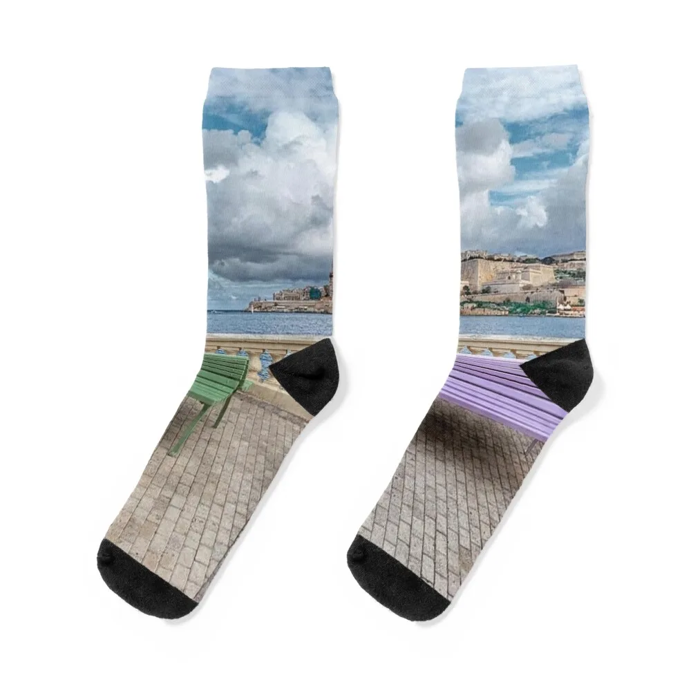

Cloudy day in Malta Socks aesthetic Run floor hip hop Socks Men's Women's