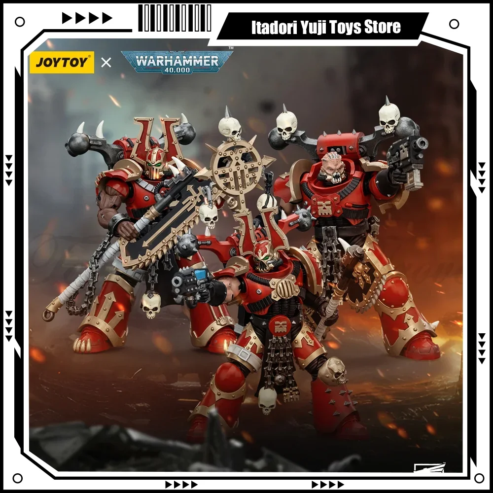 Pre Order]JOYTOY Warhammer 40k 1/18 Action Figures World Eaters Khorne Berzerker Collection Anime Model Gaming Children Boy Gift