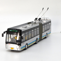 Beijing Public Transport New Product Jinghua 1:64 BJD-WG160B102/109 Route Trackless Articulated Tram Bus Model