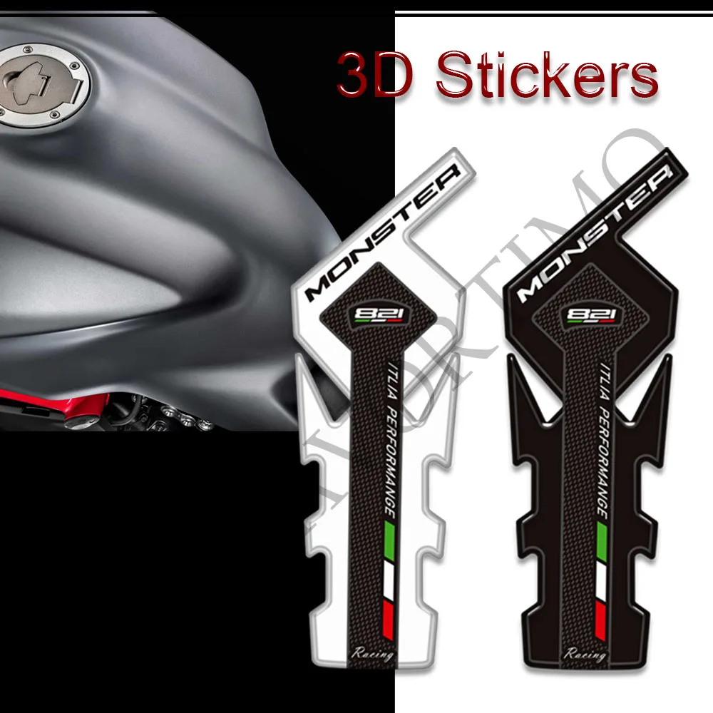 

Motorcycle Tank Pad Side Grips Gas Fuel Oil Kit Knee Stickers Decals Protection For Ducati Monster 821 2021 2022