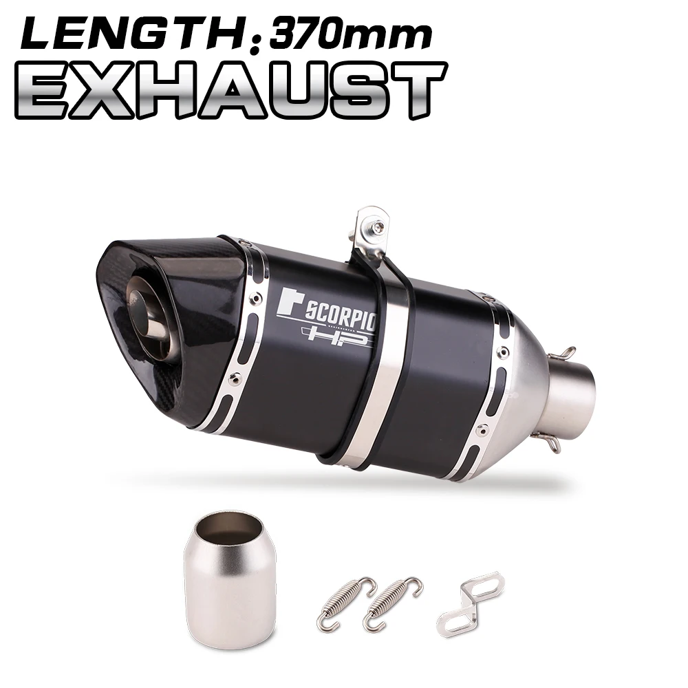 

51mm Universal Motorcycle Exhaust proyect Escape with DB Killer For R6 R3 R25 MT07 370MM MT09 Z400 Z900 Z650 MT03