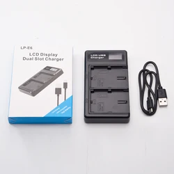 NB-6LH NB-6L NB-4L NB-8L CB-2LY Dual USB Battery Charger LCD Display for for Canon PowerShot SX530 HS, S95, SX610 HS, SX280 HS