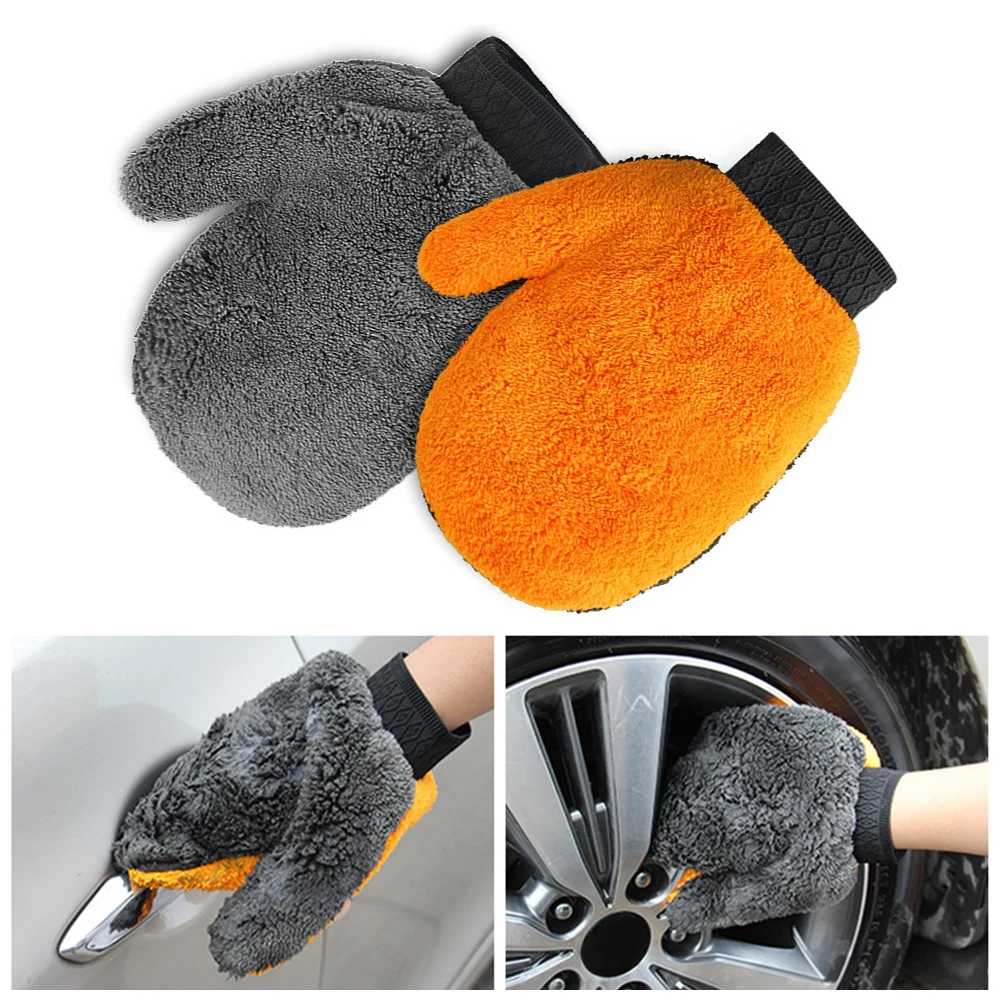 

Care Glove Car Wash Brush Coral Fleece Multifunctional Plush Microfibre Car Cleaning Detailing Auto Accessories