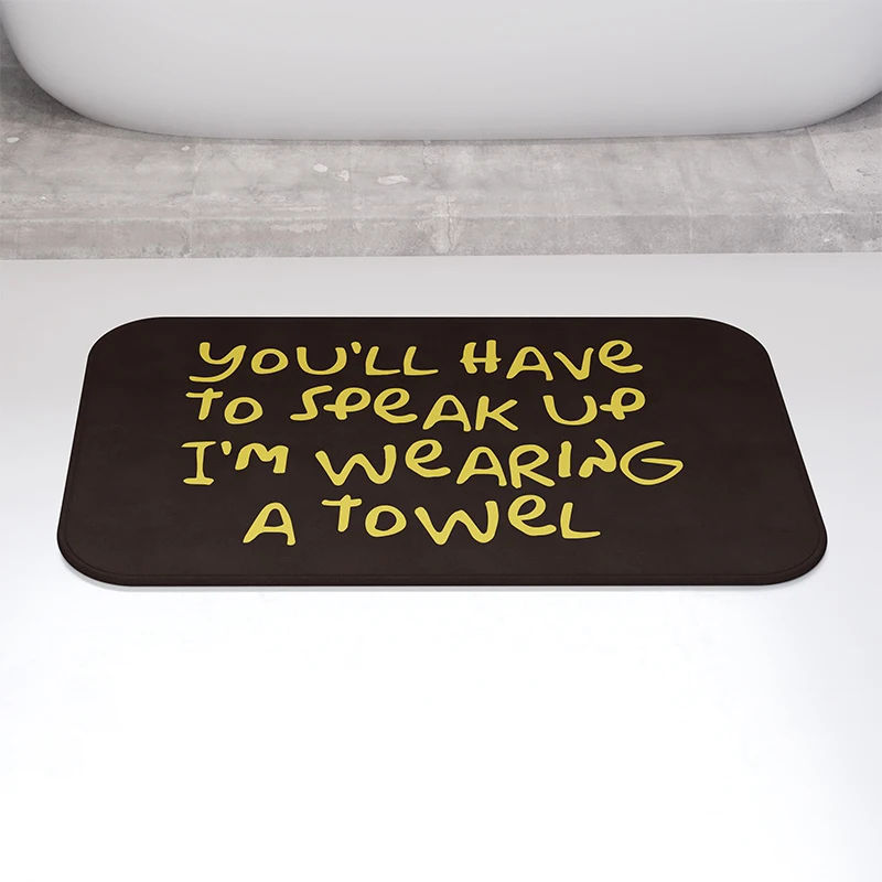 Gaslight Gatekeep Girlboss You'll Have to Speak Up Bath Mat with Non Slip Base Absorbent Super Cozy Flannel Bathroom Shower