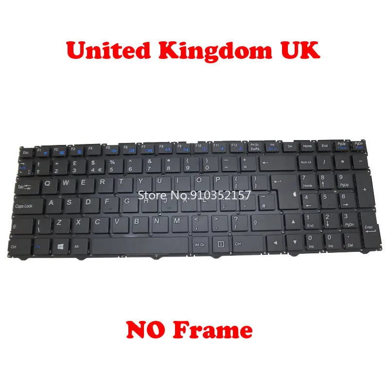 Imagem -04 - Teclado Britânico para Clevo Cvm15f36gb430 680-n25j0190-1 Cvm15f26gbj4308 690-n7500-190-1 N350dv N350dw N350tv N550rc1 N550rn