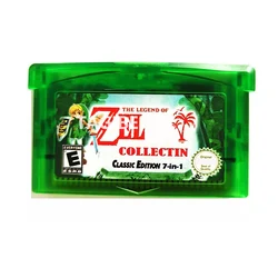 Zeld 7 em 1 compilação vídeo game cartucho 32 bit console cartão de memória para gba 3ds língua inglesa