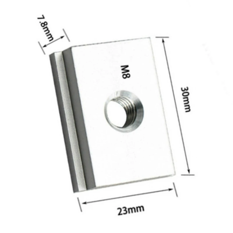 12 Stück T-Nut-T-Schienenklemmen, DIY-Holzbearbeitungswerkzeug, mit T-Schraube und M8-Kunststoffgriff, M8 T-Schienen-Gleitmutter, T-Nuttermutter