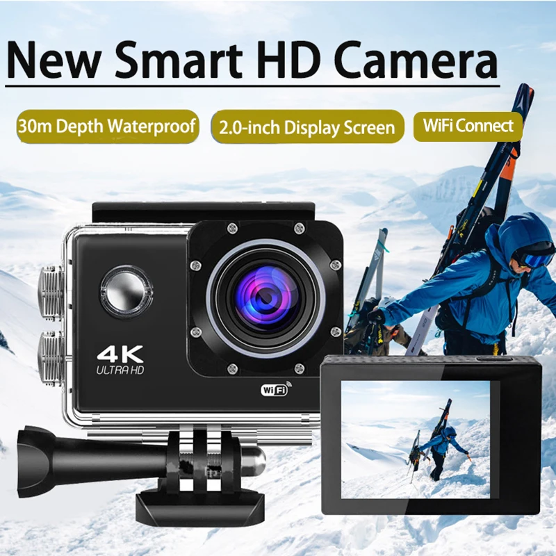 Sj400 Actie Camera 4K Professionele Fietshelm Mini Camera Wifi Waterdichte Sport Camera Voor Fotografie Dv Video Recorder