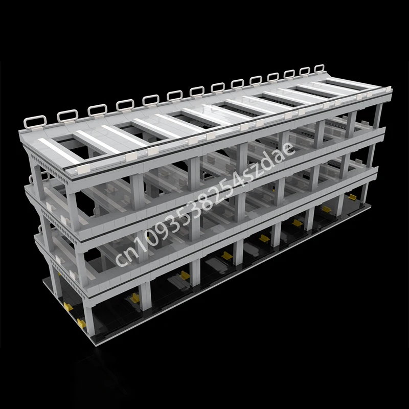 2541PCS MOC Street View Modular Speed Champion Car Garage Model Architecture Diy Building Block Kids Assembly Bricks Toys Gifts