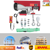 1000kg Double Rope Electric Hoist 12m/39.37ft Lifting Crane 1000w Wireless Remote Control Cable Hoist Winch