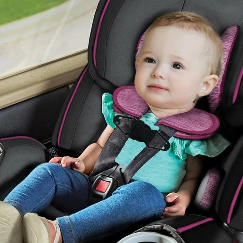 เด็กปลอดภัยที่นั่งเข็มขัดคลิปสายรัดหน้าอกปรับได้สำหรับเด็ก Secure Lock Car Seats สายรัดหน้าอกสำหรับคาร์ซีทและรถเข็นเด็ก