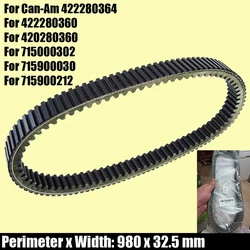 Drive Belt For Can-Am Outlander 500 570 650 800 1000 Outlander Max L XT Renegade Commander Max Maverick 1000 422280364 422280360