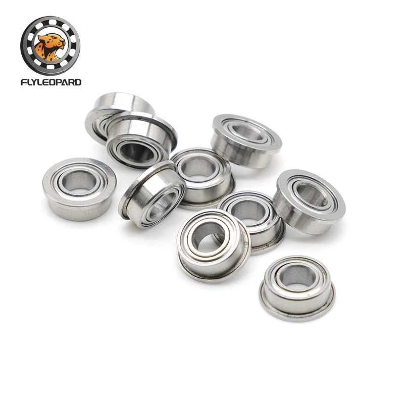 MF115ZZ Flange Bearing 5x11x4 mm 10PCS Double Shielded Miniature Flanged MF115 Z ZZ Ball Bearings MF115-2Z MF115Z