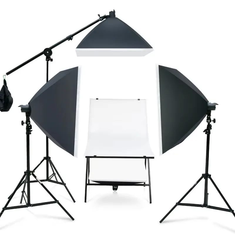 Four-Lamp Soft Box Photo Studio Kit for Photography All Plastic