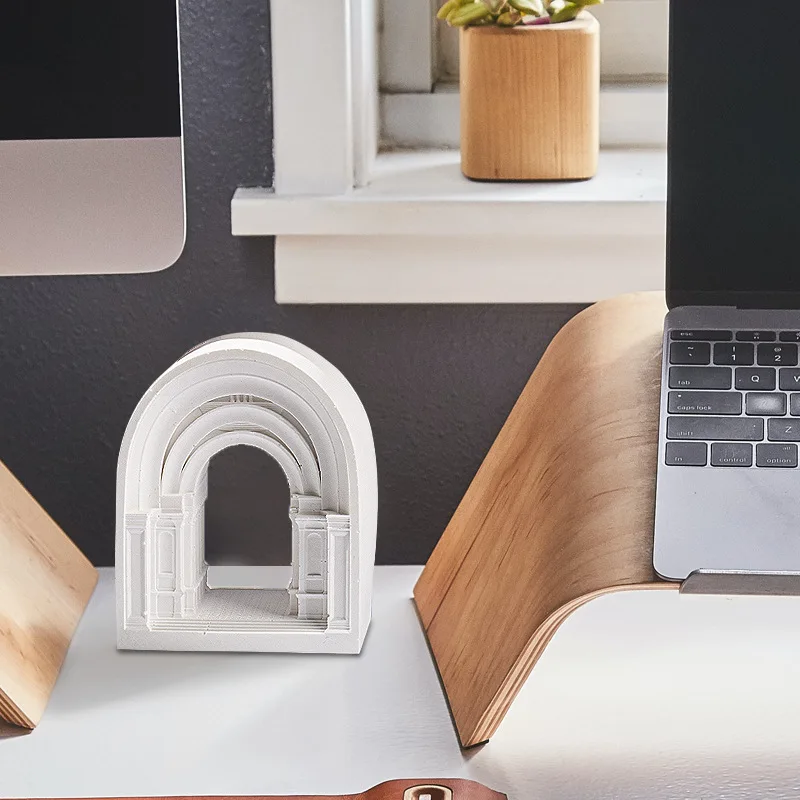 القلعة نشر الحجر قالب من السيليكون SetDIYHandmade الجص المعطرة شمعة سيارة زخرفة أداة تجليخ #4