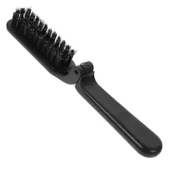 1pc Men Beard Brush Folding Beard Brush Travel Mustache Cleaning Brush Scrubber Male Mini Bristle Detangling Hair Styling Tool