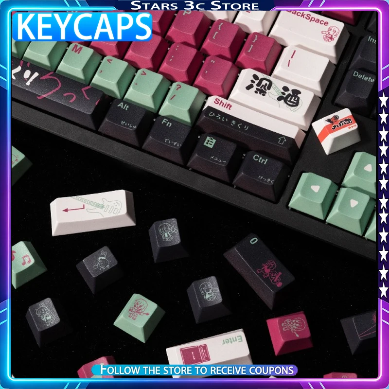 140 Keys Mechanical Keyboard Keycaps Sublimation Customized Gaming Keyboard Accessories