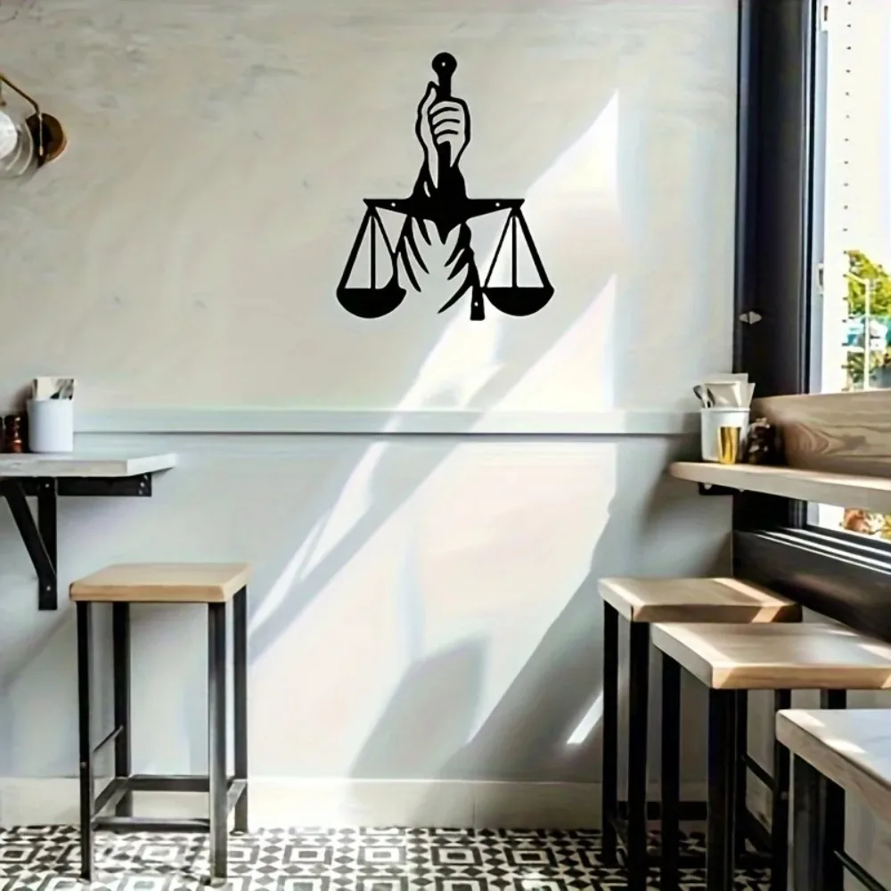 Décoration murale en métal « Balances de la Justice » pour bureau d'avocat, cadeau pour avocat, profession juridique, bureau à domicile, 1 pièce
