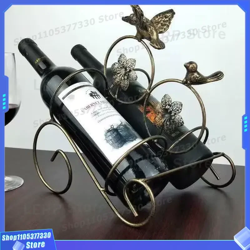 Creative 26.5x24x20cm Household Wine Rack Durable Fashion Bottle Holder Decorative Storage Stand for Kitchen Bar Counter