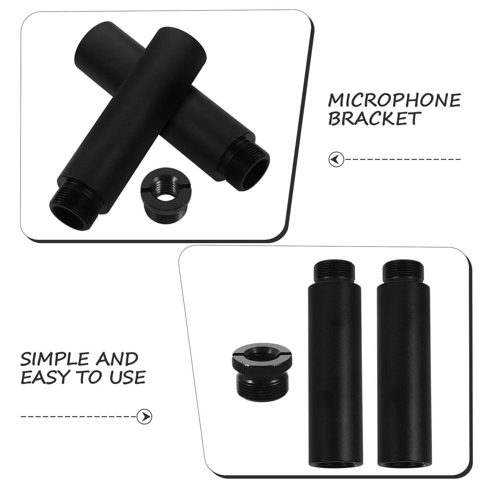 

Microphone Stand Set 2 TF10130 1 TF10104 Extension Tube Adapter Desk Stand Aluminum Podcast Recording Live Streaming