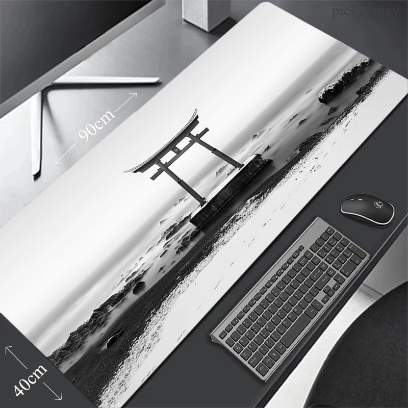 

Japan Torii Gate Scenery 80x30cm XXL Lock Edge Mousepads Large Black Mousepad Keyboard Mats Mouse Mat Desk Pad Mouse Pads Gifts