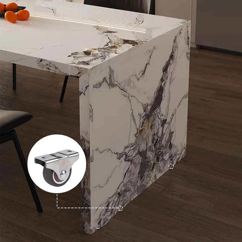 Utilità di estensione delle isole da cucina con piano in marmo nordico Gambe da 75 cm Isole da cucina regolabili Mobili moderni di lusso Islas De Cocina