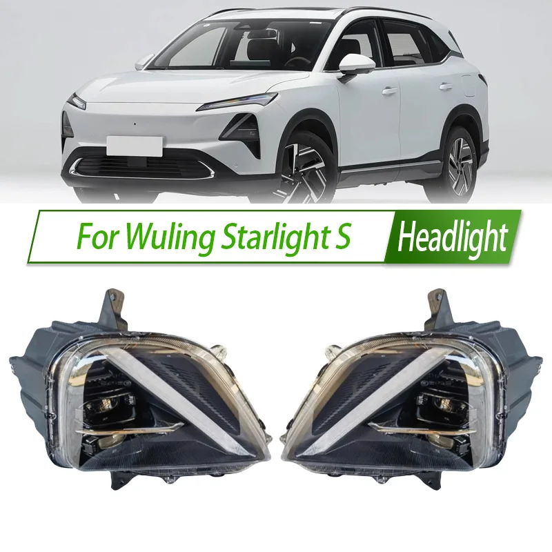 For Wuling Starlight S LED DRL Headlight Assembly OEM Style Front Headlamp Bulb Socket Plug & Play Replacement