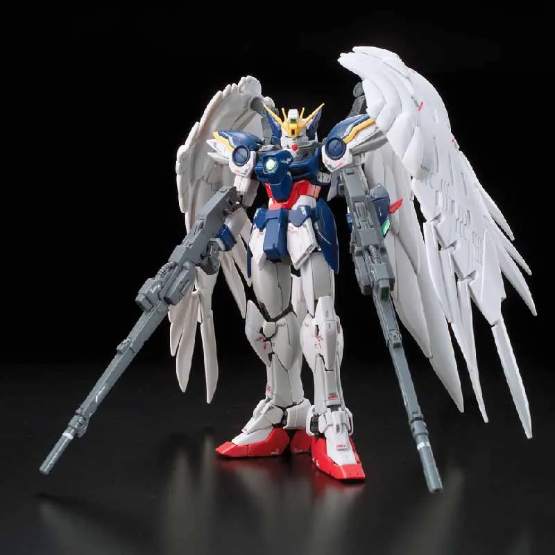 Bandai Originele RG 1/144 17XXXG-00W0 WING GUNDAM NUL EW Anime Action Figure Model Assemblage Speelgoed Collectible Model Ornamenten