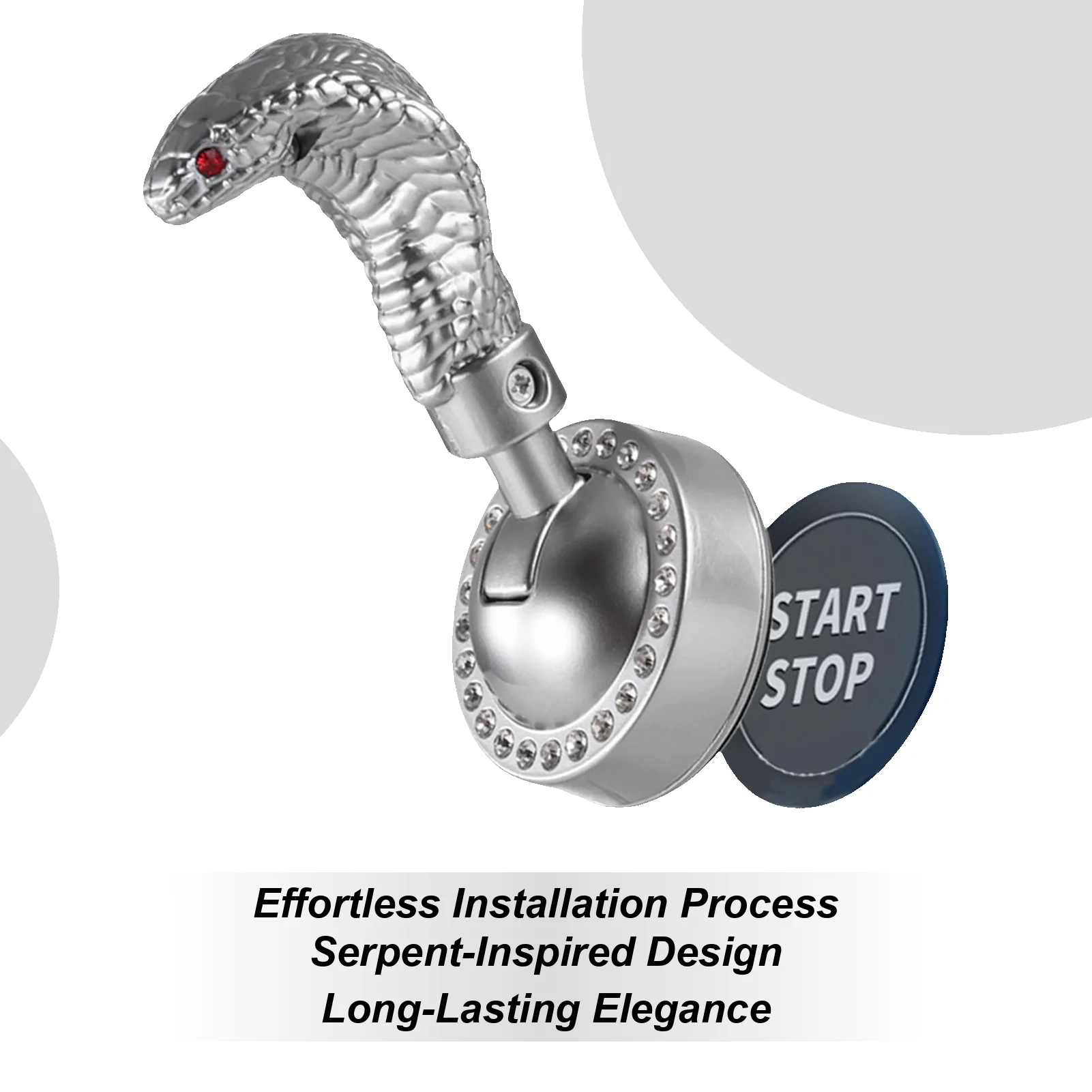 Car Engine Start Stop Button Joystick Snake Design Automotive Interior Decor Joystick Car Starter Protector For Truck Trailer RV