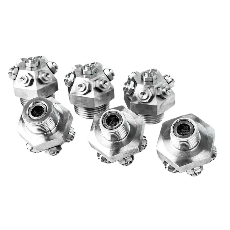 Medium High Pressure Multiple Superfine Water Mist Nozzle 7 Tips Fog Jet Spray Nozzle for Fire Protection System