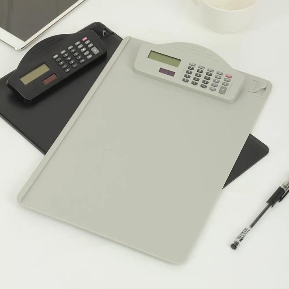 

A4 Writing Clipboard Plastic Calculator Paper Holder Lightweight Hardboard Profile Clipboard Ideal for Office School Conference