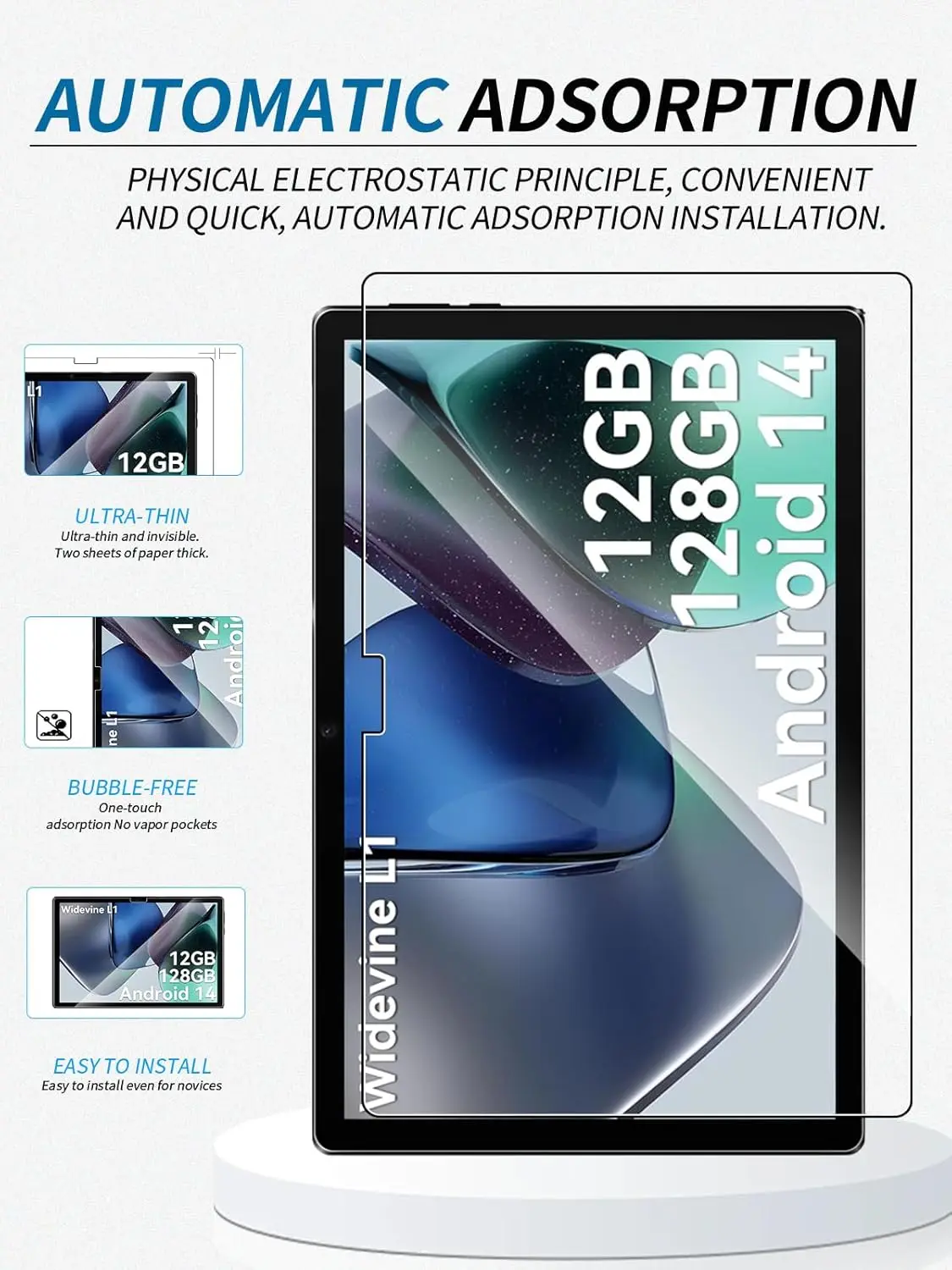Protective Glass For Blackview Tab 60 Pro / 60 WiFi / A6 Kids Bubble-Free Anti-Scratch Tablet Screen Protector Tempered Film