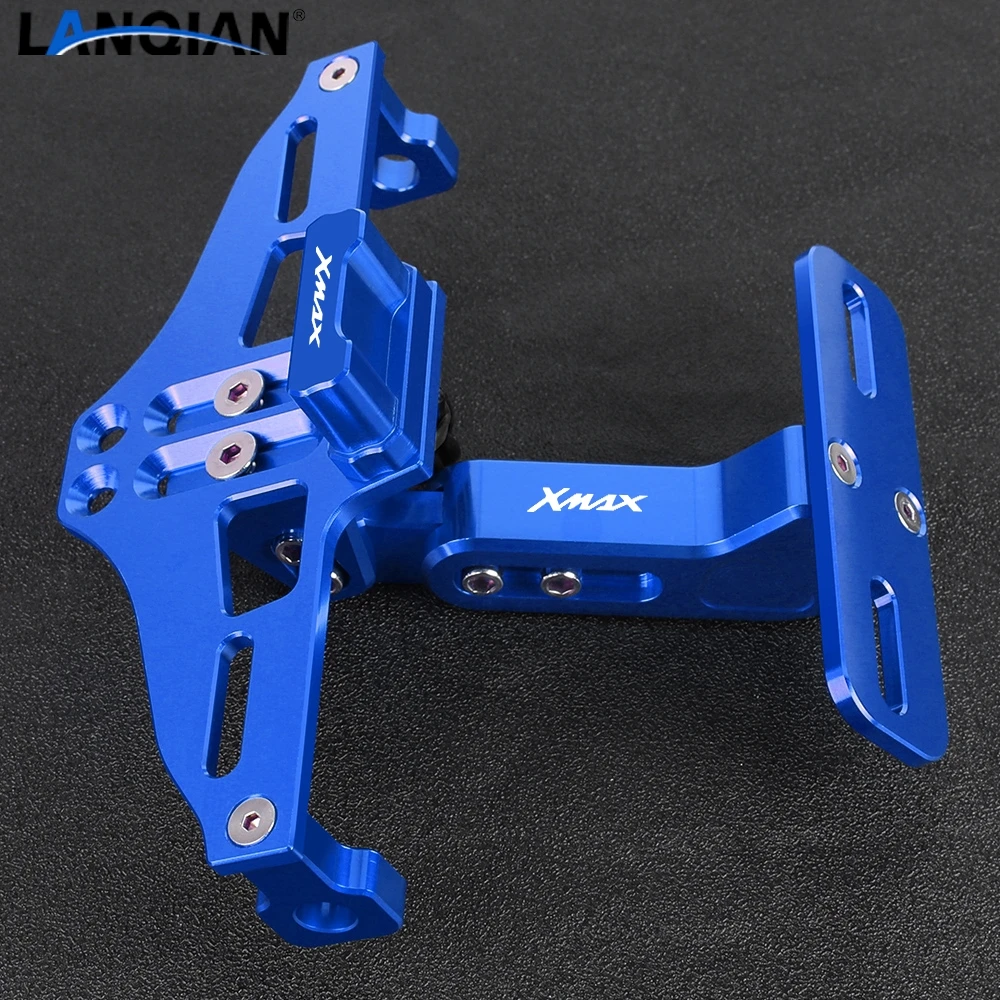 For YAMAHA XMAX 300 250 400 Xmax300 Xmax250 XMAX400 NMAX 155 125 Fender Eliminator Adjustable License Plate Holder Bracket LED 