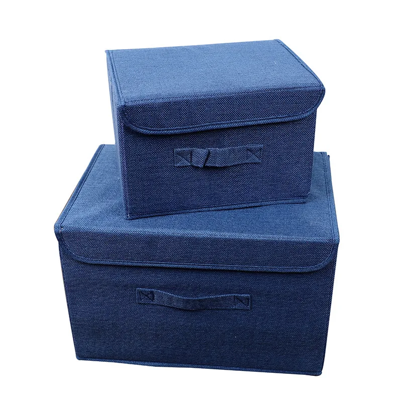 

New Jul1440 Water-washed Fabric Storage Box Foldable Underwear Storage Box