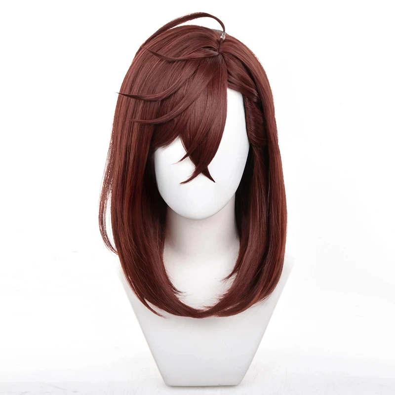 Peluca de Cosplay de Anime Dandadan Momo Ayase, pelo corto marrón Jiji Ken, fiesta de Halloween para mujeres y niñas, accesorios de juego de rol