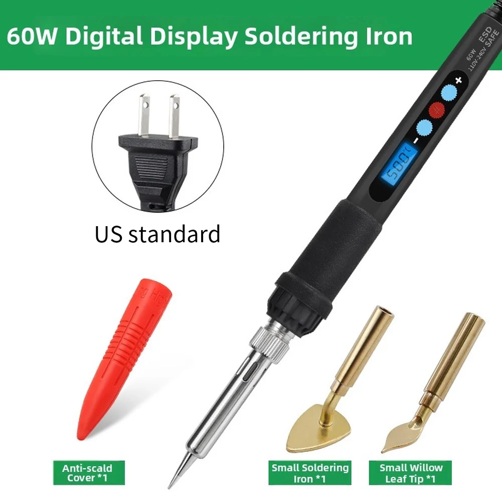 1pc 501 Digital Display Soldering Iron Adjustable For Mini Electric Iron For Dolls Crafts Fast Heating Easy To Use