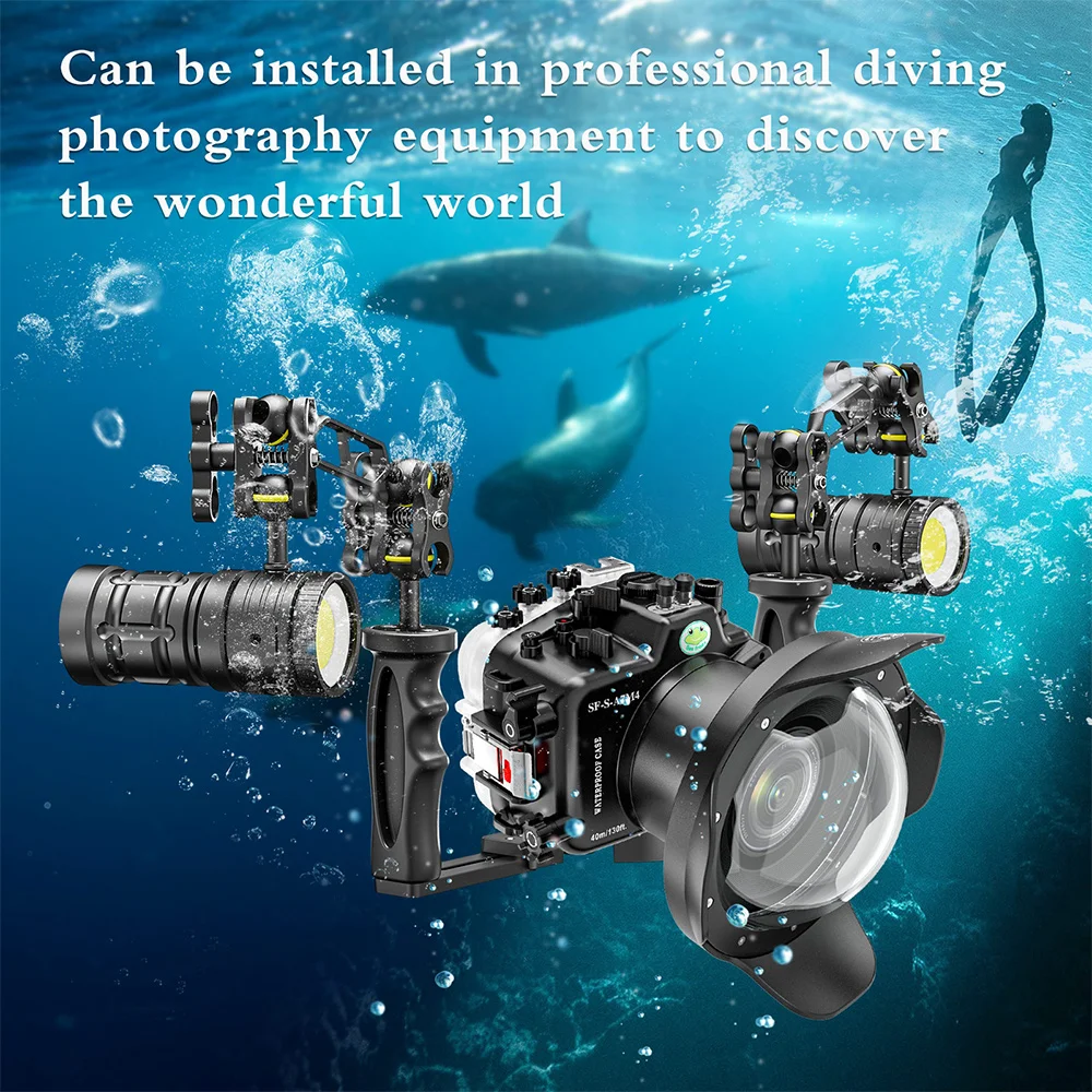 Seafrogs 100meter LED Diving Torch 11000lumens With 21700 Battery Photography Video Fill Light