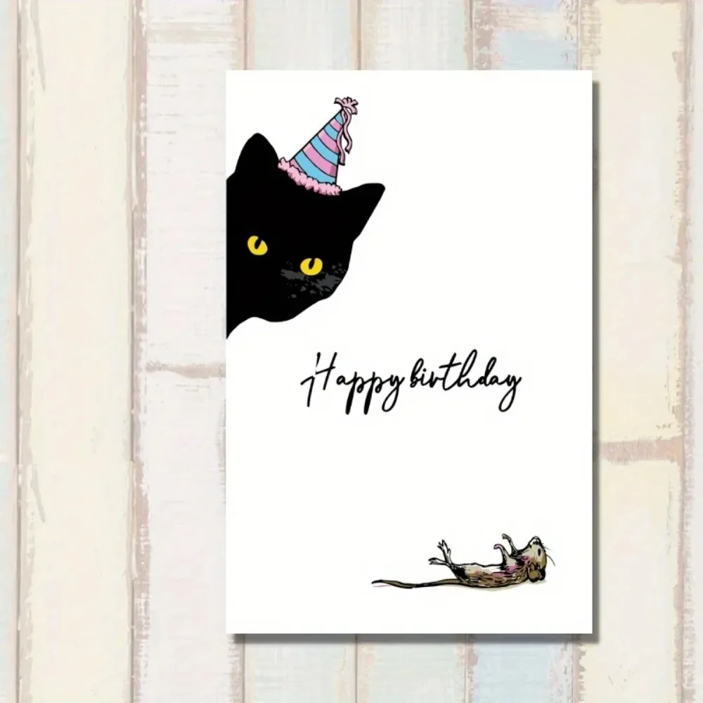 Birthday Card, Funny Birthday Card for Her, Husband Birthday Card, Best Friend Birthday Card, Cat Birthday Card - view 4