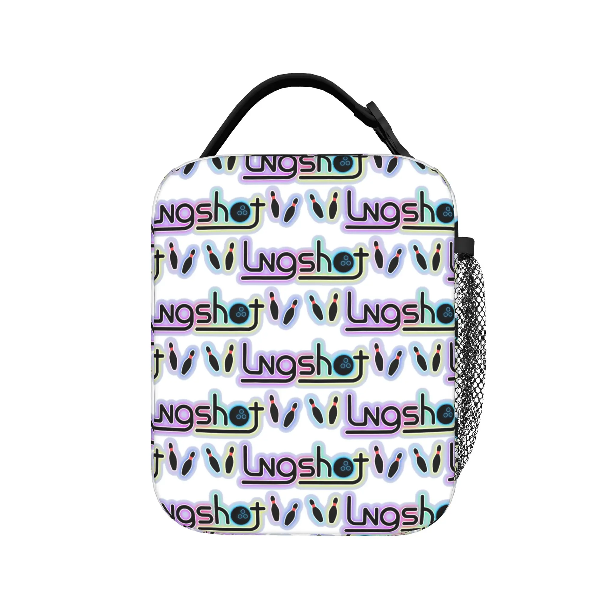 Lngshots Glowing Sign Thermal Insulated Lunch Bags for Travel  Reusable Bento Box Cooler Thermal Lunch Boxes