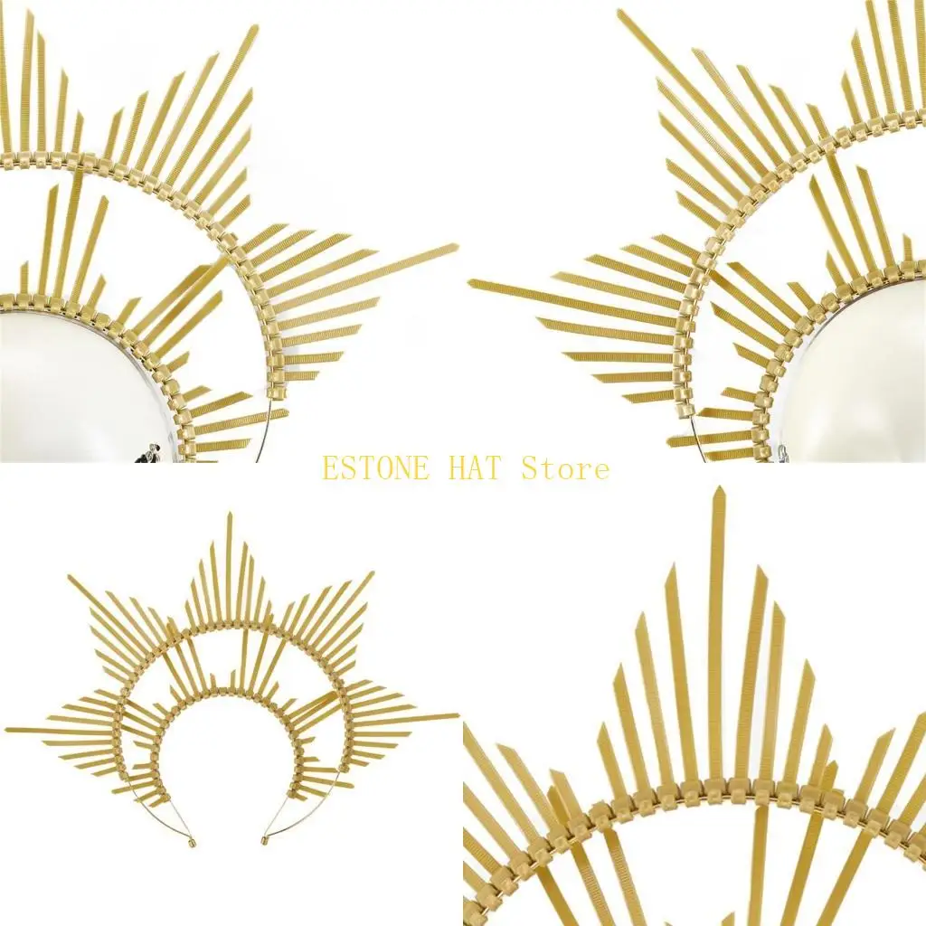 

49MF Головной убор Богини с шипами Корона Головной убор Лолита Повязка на голову HaloCrown Повязка на голову Мэри Повязка на