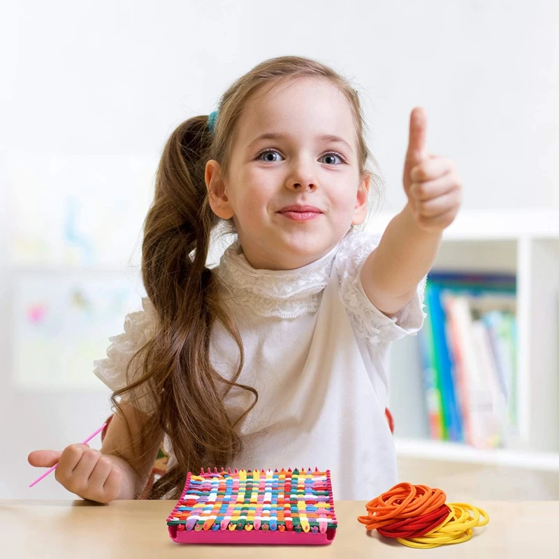 Neue 96 Stück Webstuhl Topflappen Loops Weben Webstuhl Loops Weben Handwerk Loops Mit Mehreren Farben Für DIY Handwerk Liefert