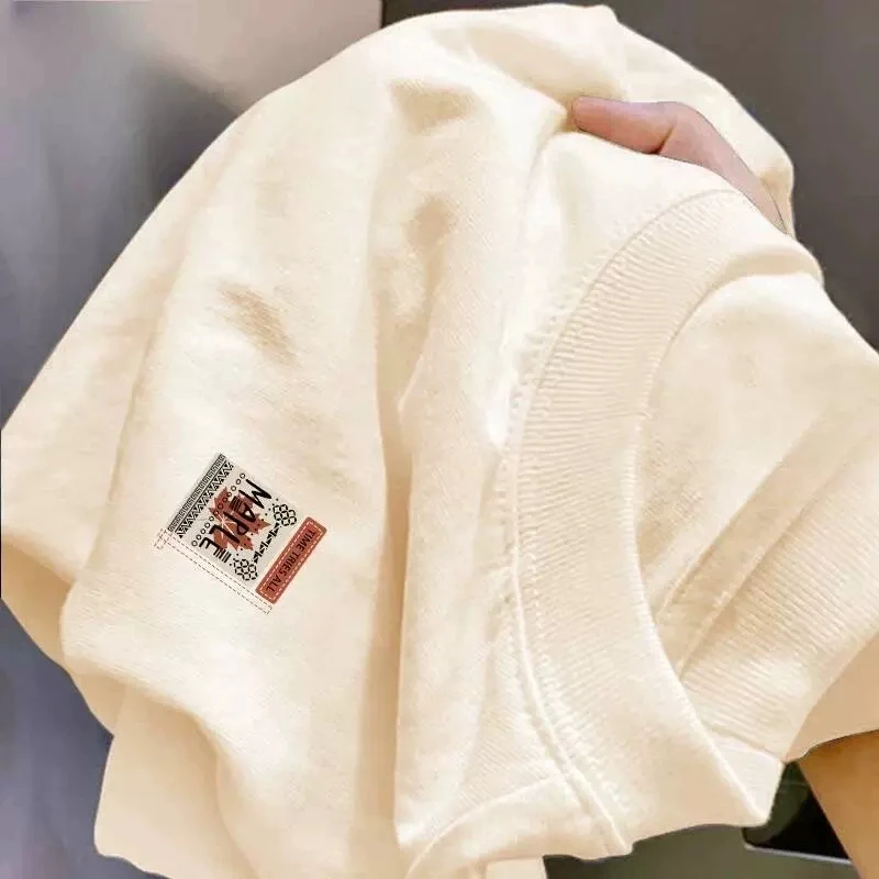 

Loose Fit Pure Cotton ort Sve T-irt ex Summer Casual Wear Comfortable Breathable round Ne Top for Youth