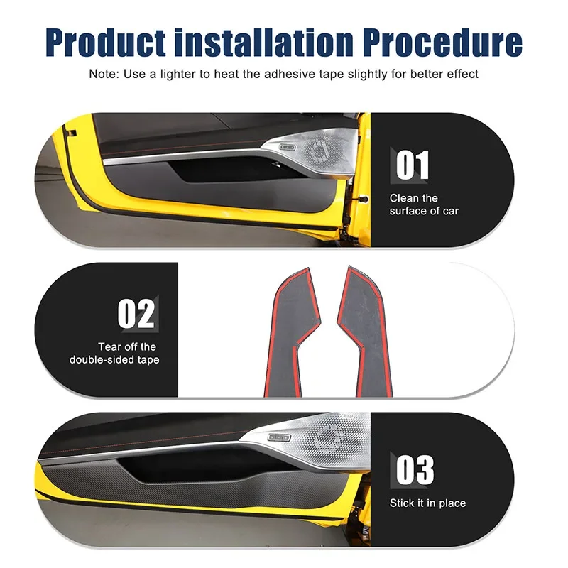 

Real Carbon Fiber For Lotus Emira 2021-2023 Car Inner Door Anti Kick Panel Protector Cover Decorative Sticker Car Accessories