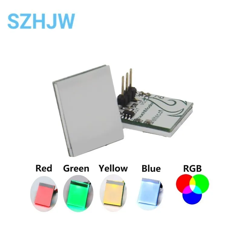 Green Blue Red and Yellow Color RGB Capacitive touch switch button module 2.7 V to 6 V module anti-jamming is strong HTTM series