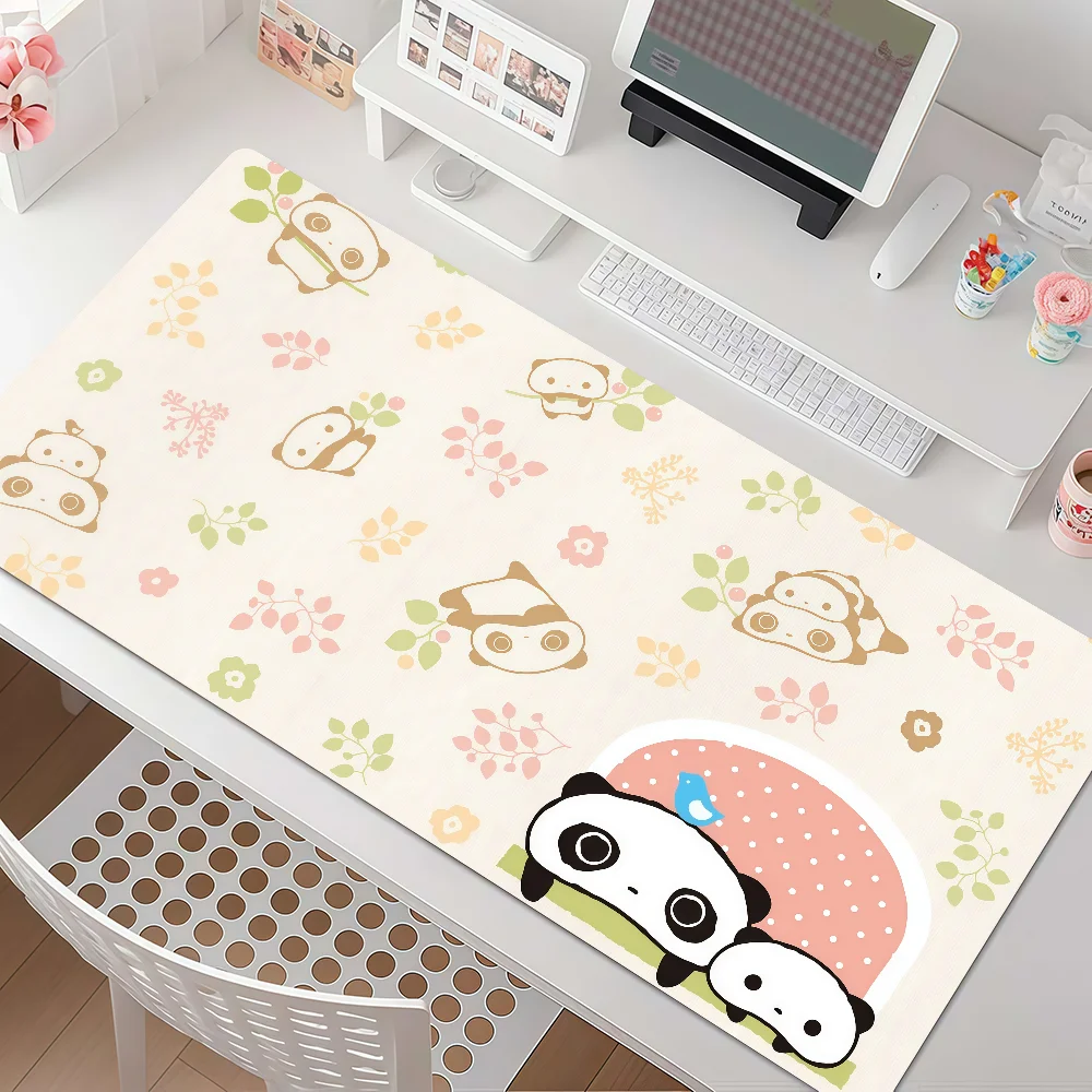 Cute Cartoon T-Tarepanda Mouse Pad Anti Slip Rubber Edge Locked Thickened Laptop Gaming Desk Mat