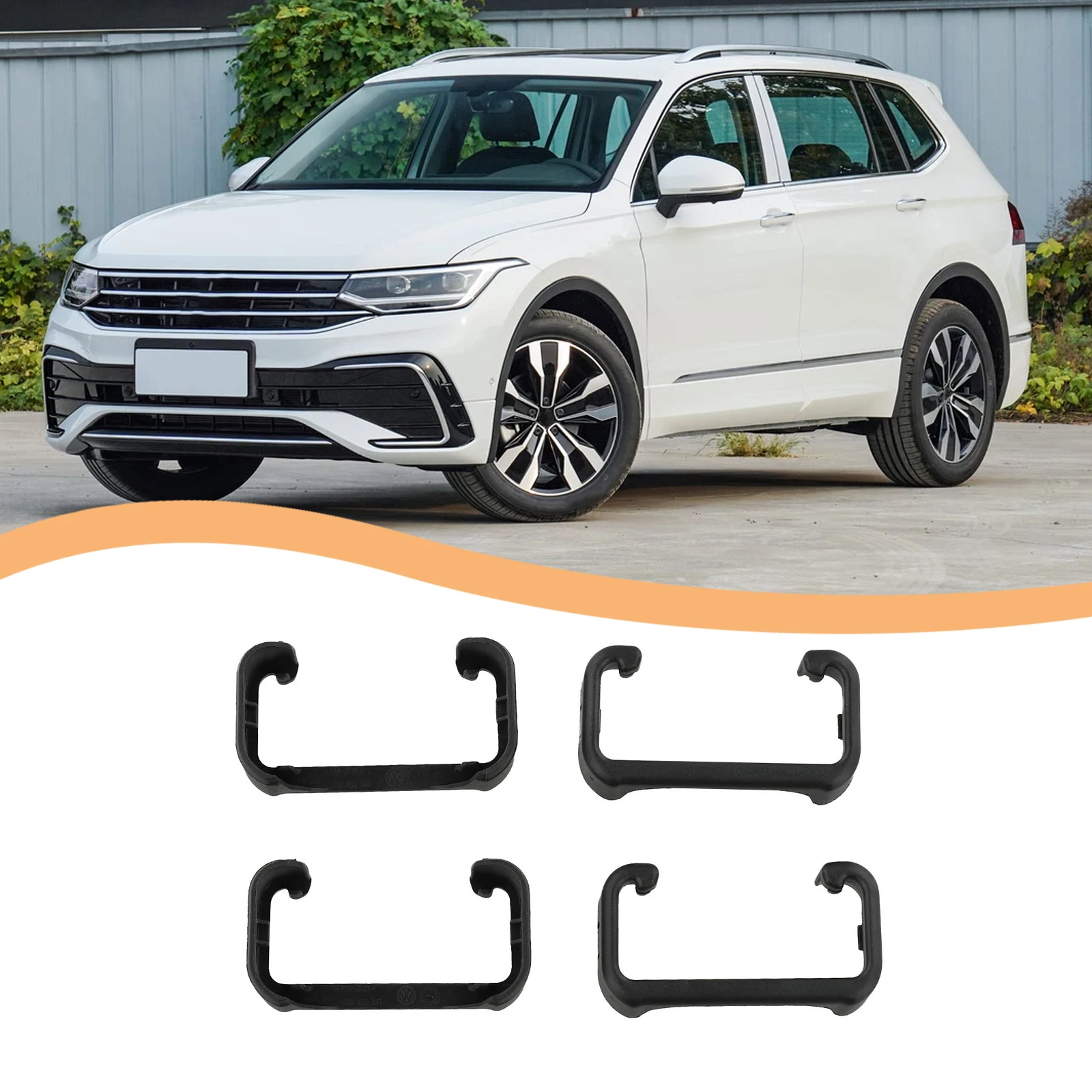 4 Pcs Car Seat Slide Rail Blanking Cap 5N0881347A For Polo For Tiguan For Sharan Car Seat Slide Clip Accessories