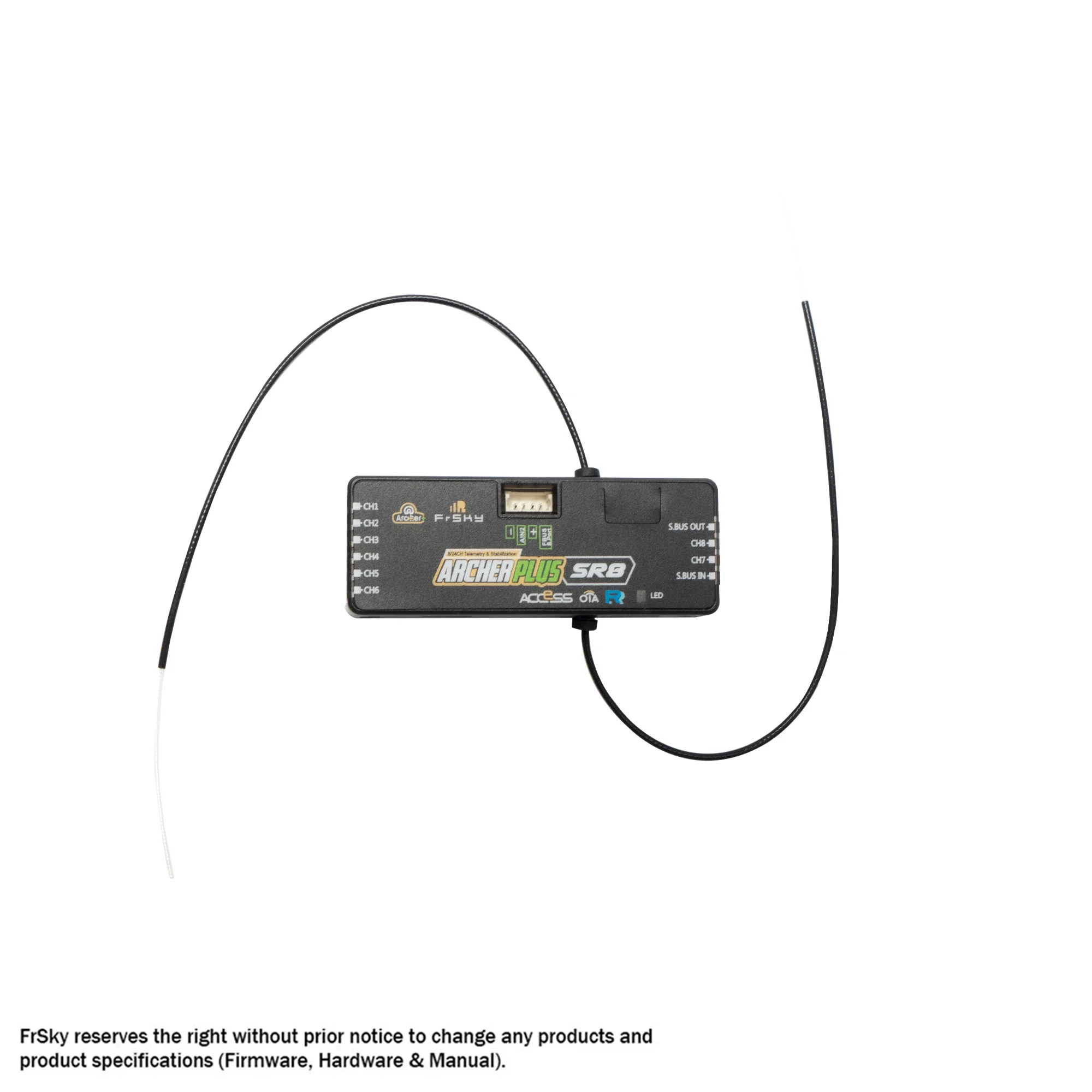 Odbiornik stabilizowany żyroskopem FrSky ARCHER PLUS SR8 kompatybilny z ACCESS 2,4 GHz / ACCST D16