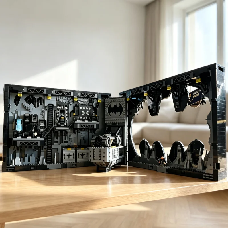 In Stock MOC 3981PCS Home Decor Shadow Box Building Blocks Classic Batcave Model Bricks Toys for Birthday Christmas Presents