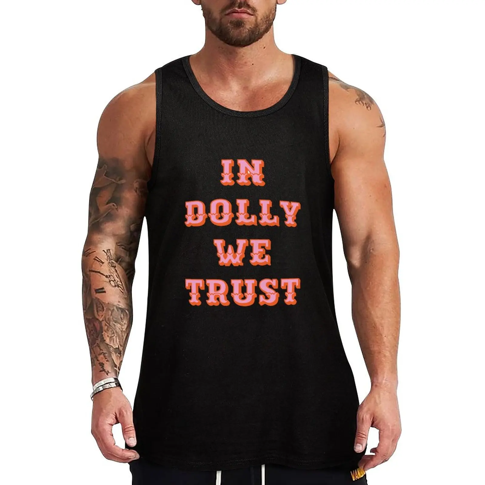 

In Dolly We Trust-Dolly Parton Tank Top Men's t shirt Gym t-shirt man Vest male