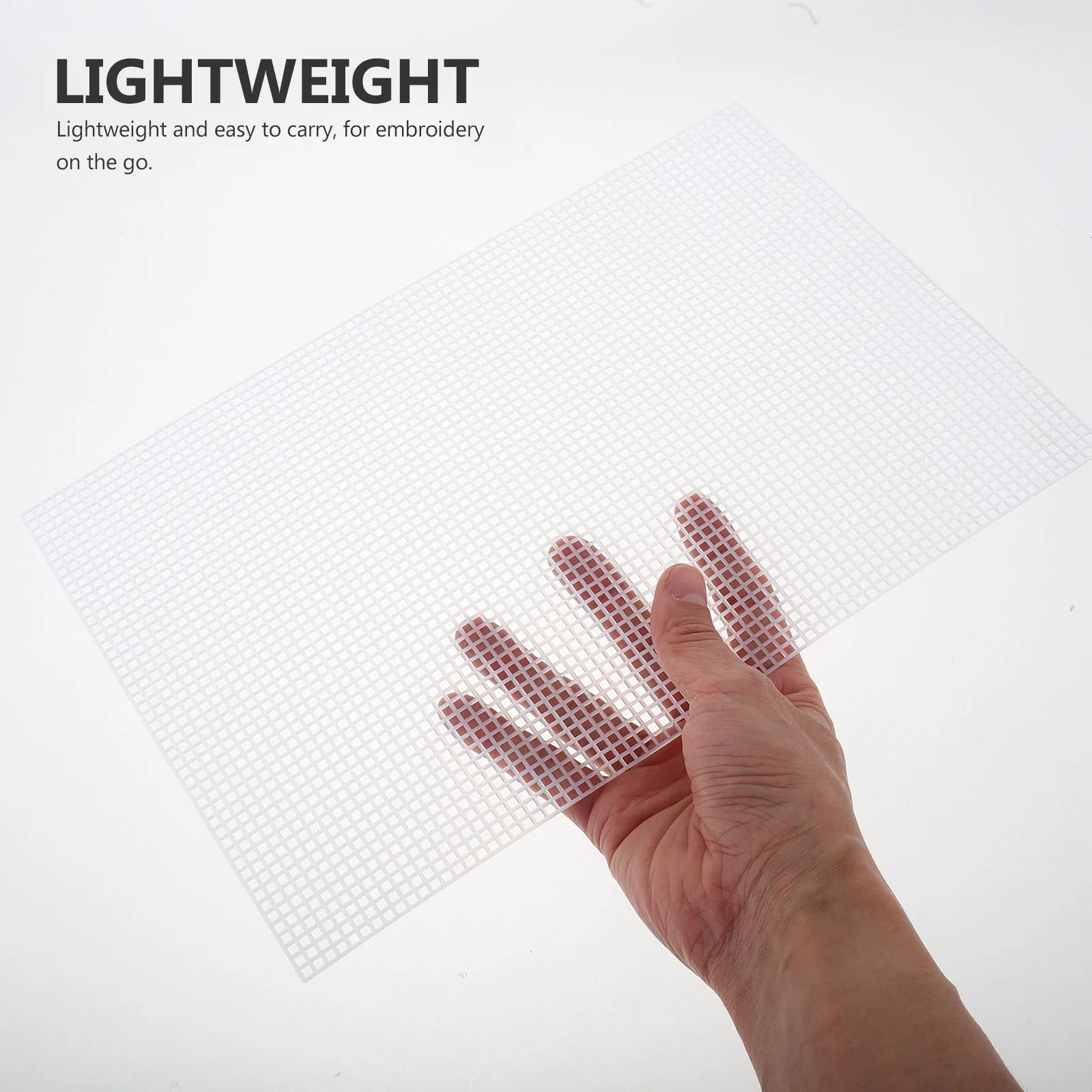 

5Pcs Plastic Cross Stitch Mesh Canvas Sheets Embroidery Fabric Cloth for DIY Needlework Decoration Crochet Mesh